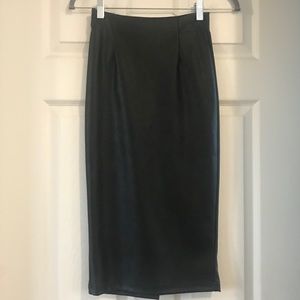 ASOS Faux Leather Midi Pencil Skirt